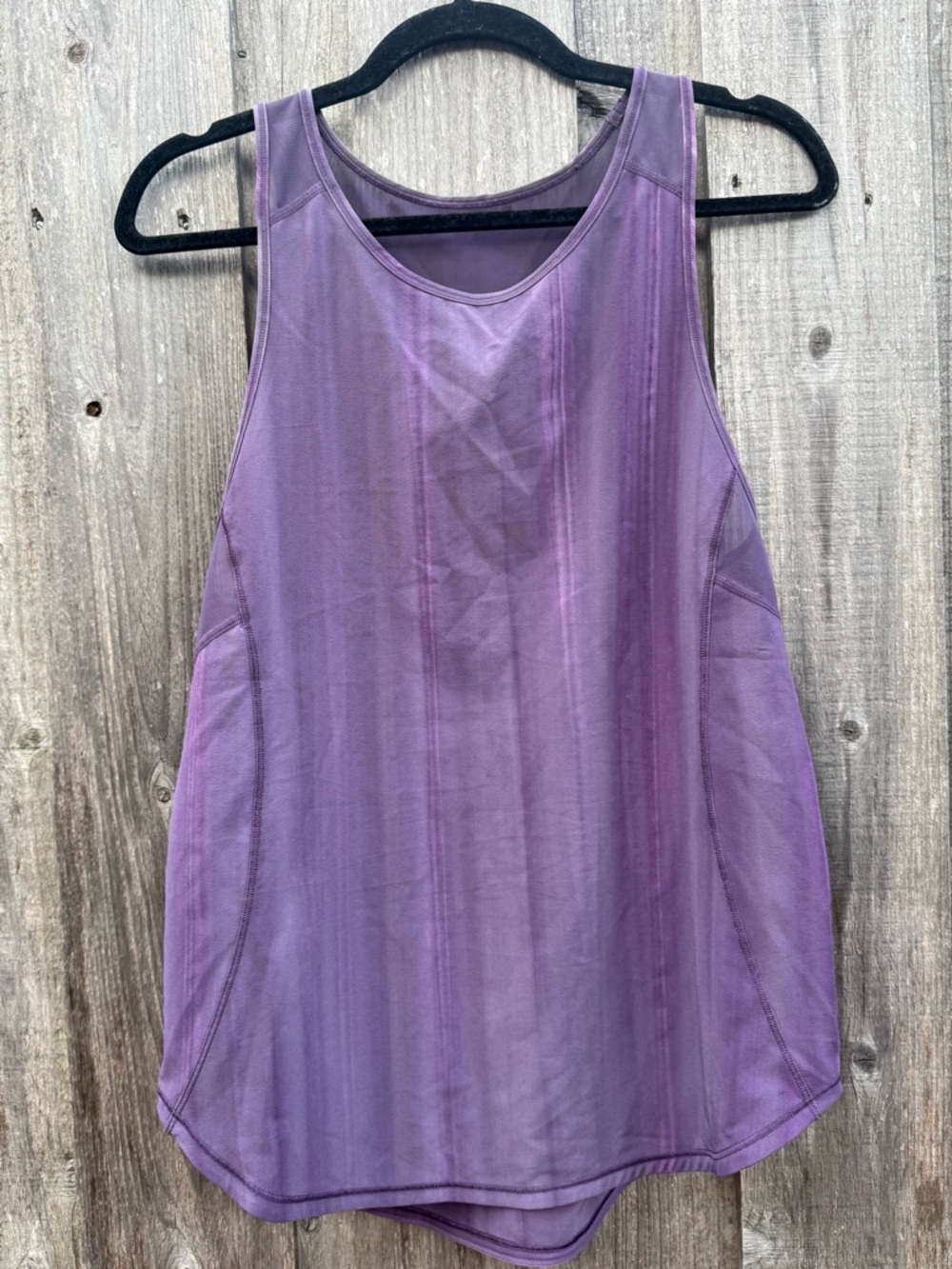 Lululemon Sculpt Tank Brushed Spray Dye Purple Ink Mesh Tank 8